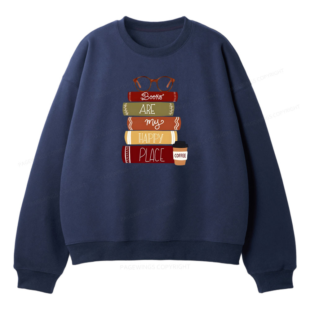 Pagewings Books are My Happy Place Unisex Fleece Sweatshirt Set 