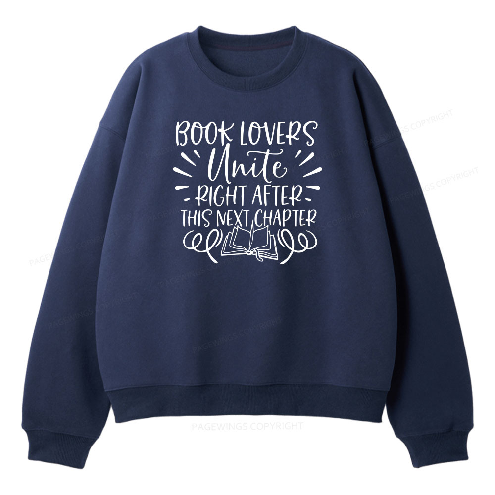 Pagewings Book Lovers Unite Unisex Fleece Sweatshirt Set 