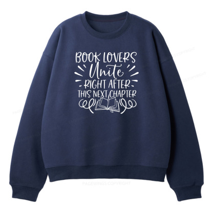 Pagewings Book Lovers Unite Unisex Fleece Sweatshirt Set 