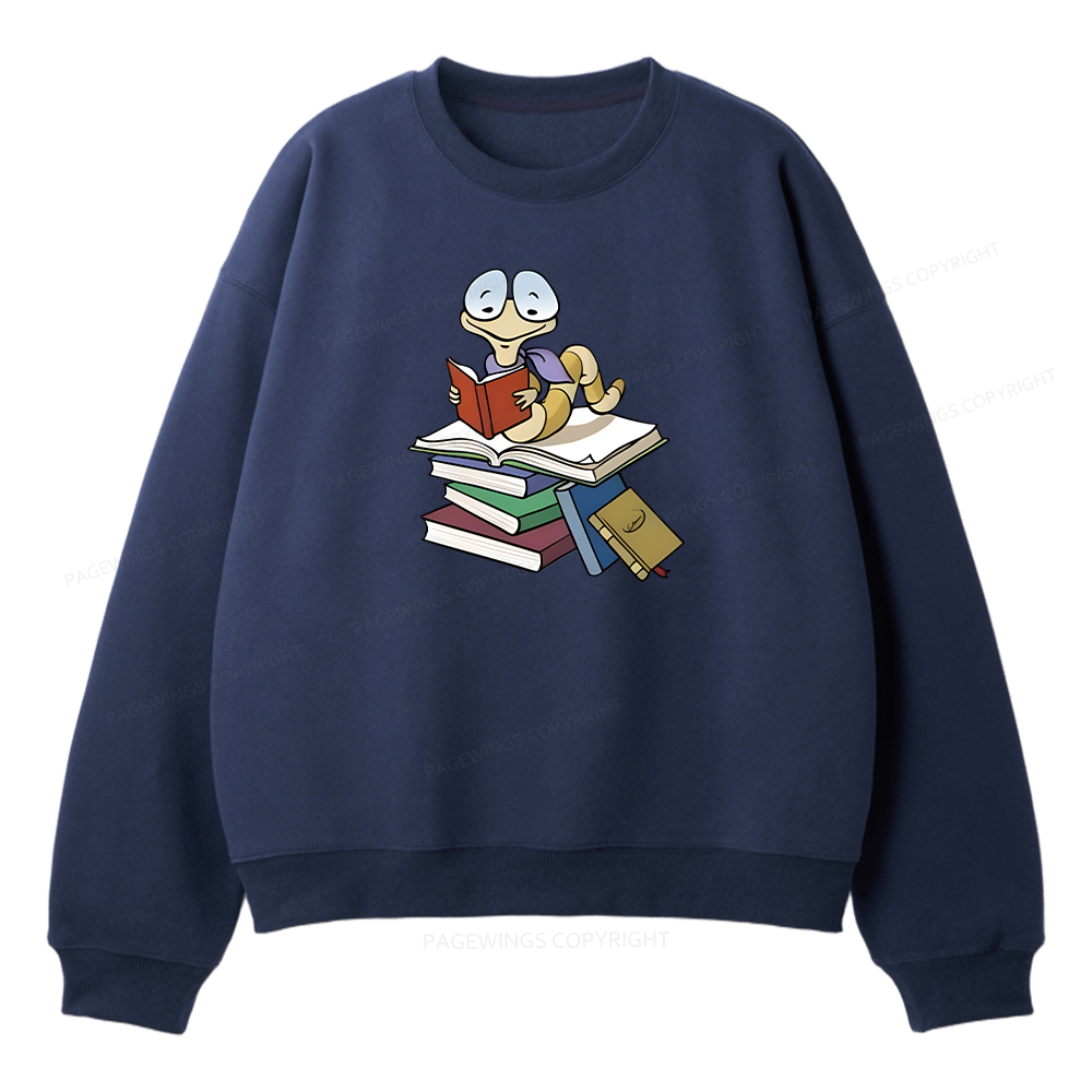 Pagewings Reading Snail and Book Unisex Fleece Sweatshirt Set 