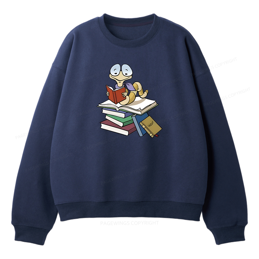 Pagewings Reading Snail and Book Unisex Fleece Sweatshirt Set 