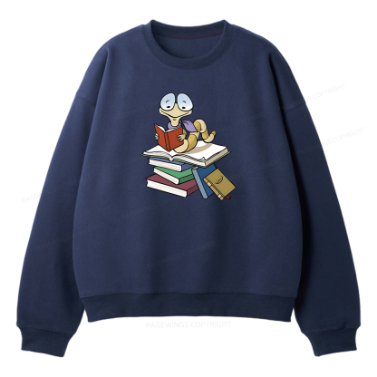 Pagewings Reading Snail and Book Unisex Fleece Sweatshirt Set 