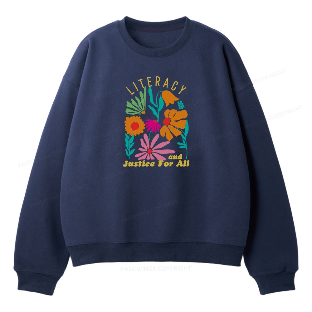 Pagewings Literacy And Justice Unisex Fleece Sweatshirt Set 