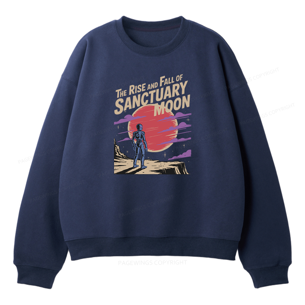 Pagewings The Rise And Fall Of Sanctuary Moon Unisex Fleece Sweatshirt Set 