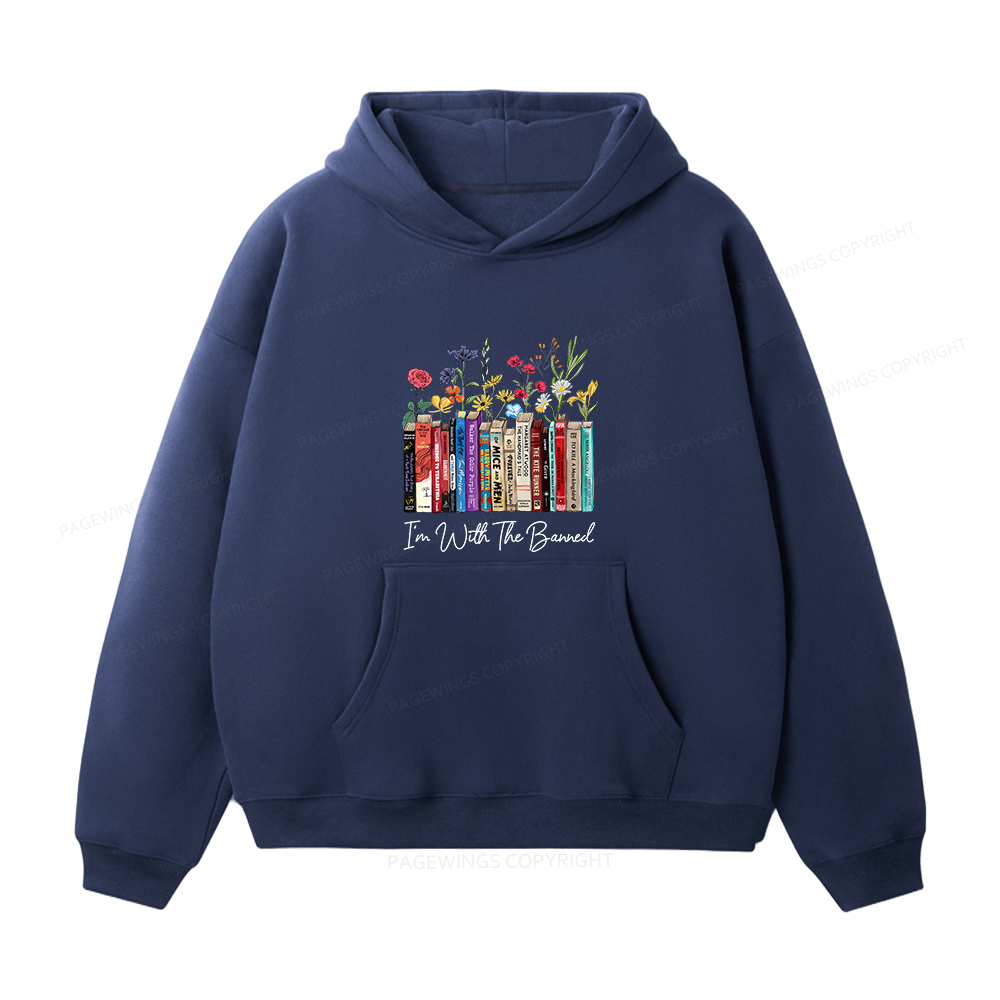 Pagewings I'm With The Banned Flowers Unisex Fleece Hoodie Set