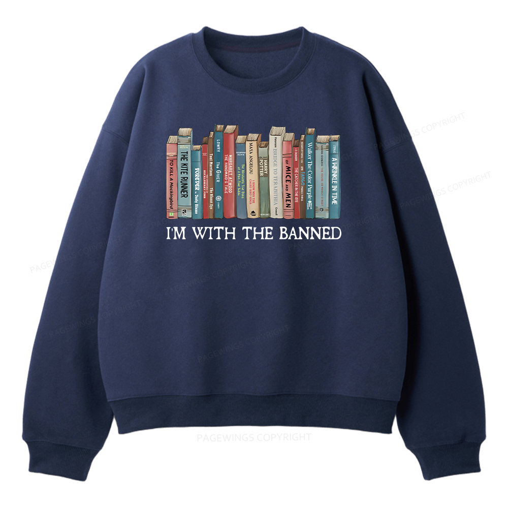 Pagewings I'm With The Banned Unisex Fleece Sweatshirt Set 
