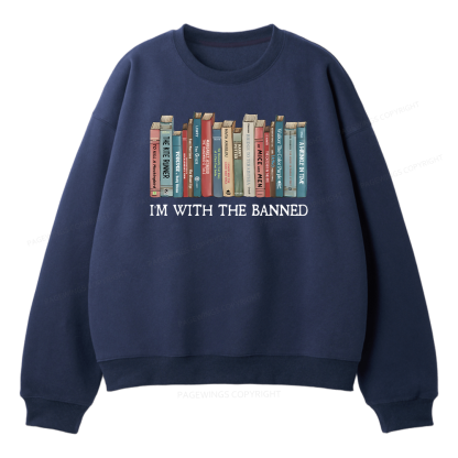 Pagewings I'm With The Banned Unisex Fleece Sweatshirt Set 