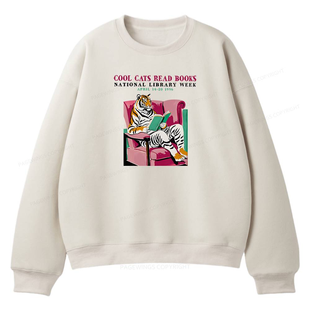 Pagewings Library Week Poster 1996 Unisex Fleece Sweatshirt Set 