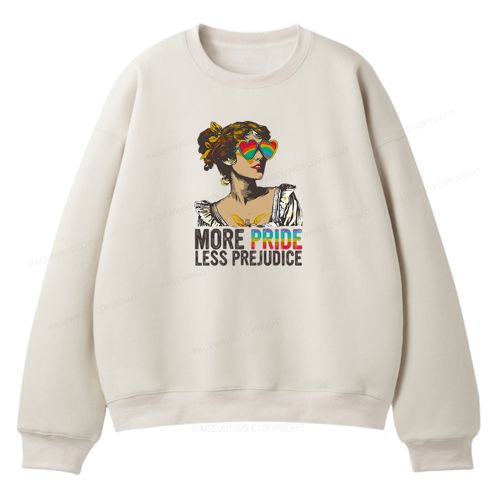 Pagewings More Pride Less Prejudice Unisex Fleece Sweatshirt Set 