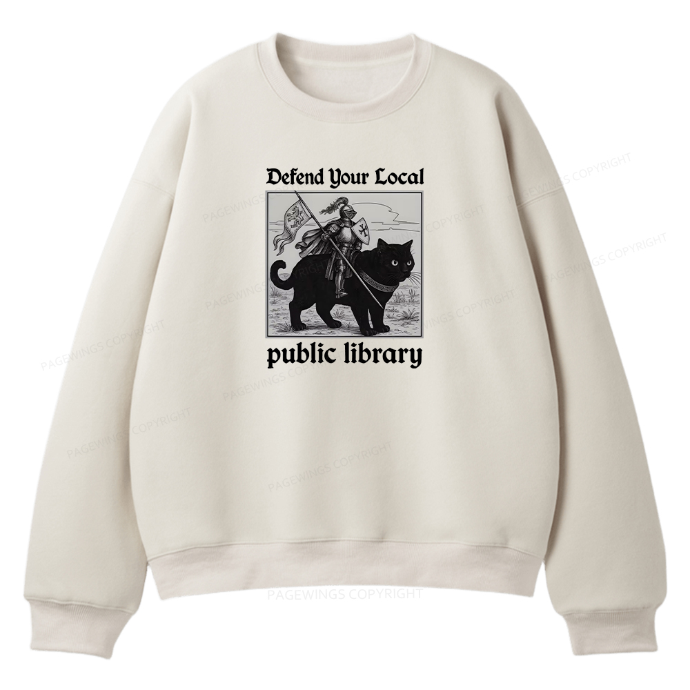 Pagewings Defend Your Local public library Unisex Fleece Sweatshirt Set 