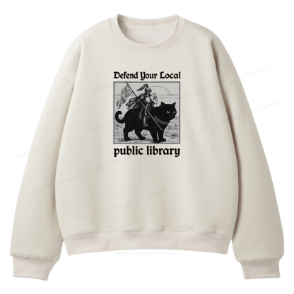 Pagewings Defend Your Local public library Unisex Fleece Sweatshirt Set 
