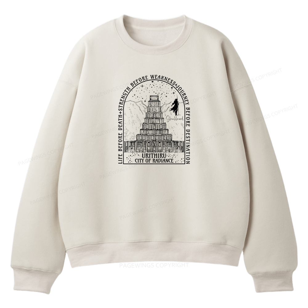 Pagewings Life Before Death Strength Before Weakness Unisex Fleece Sweatshirt Set 