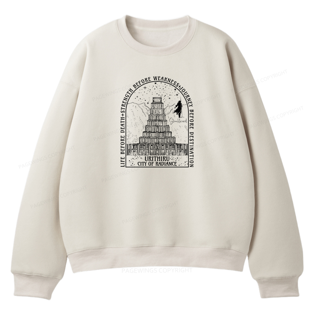 Pagewings Life Before Death Strength Before Weakness Unisex Fleece Sweatshirt Set 