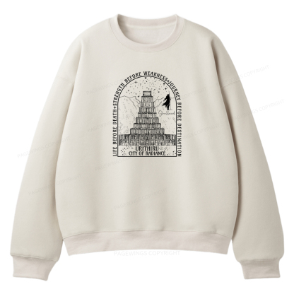 Pagewings Life Before Death Strength Before Weakness Unisex Fleece Sweatshirt Set 