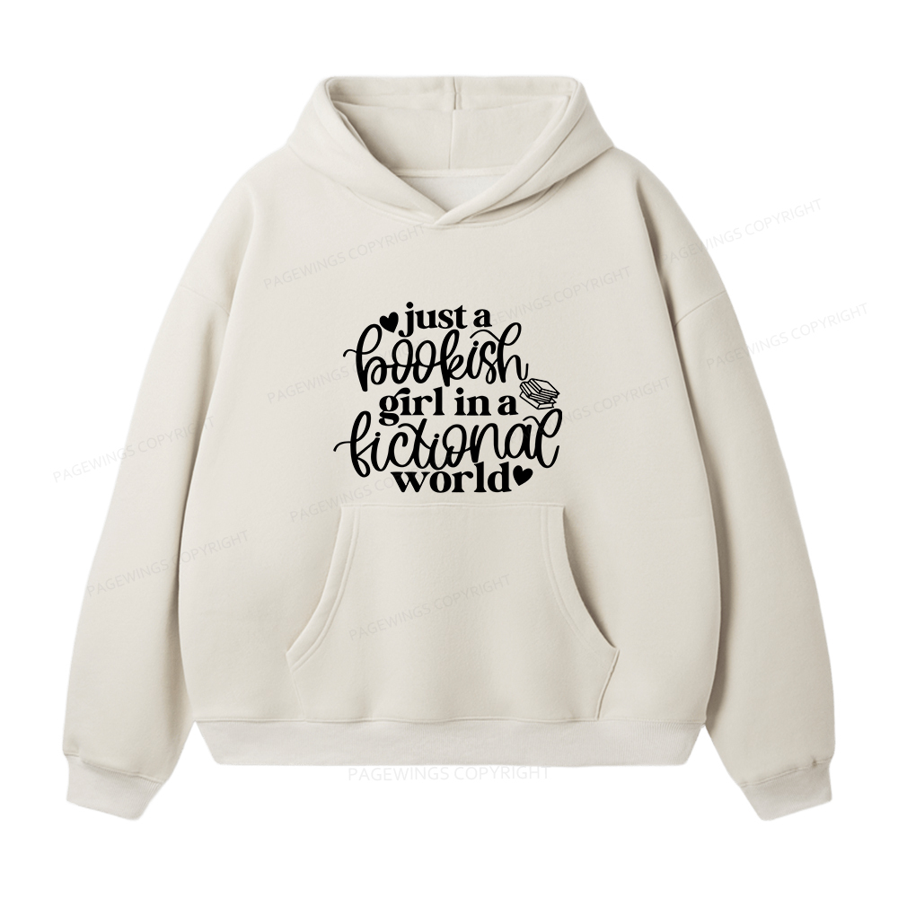 Pagewings Just A Bookish Girl In A Fictional World Unisex Fleece Hoodie Set