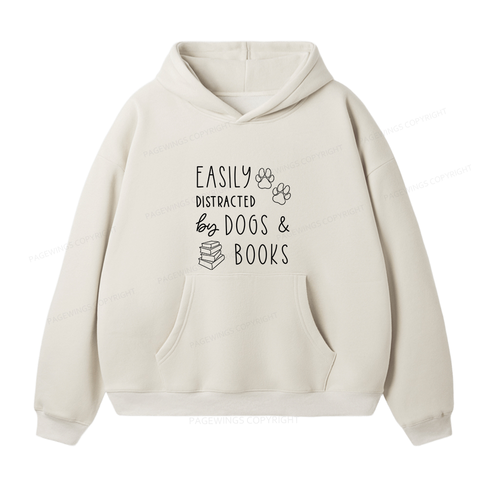 Pagewings Dogs And Books Unisex Fleece Hoodie Set