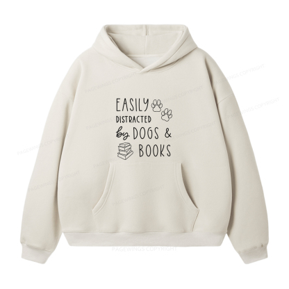 Pagewings Dogs And Books Unisex Fleece Hoodie Set