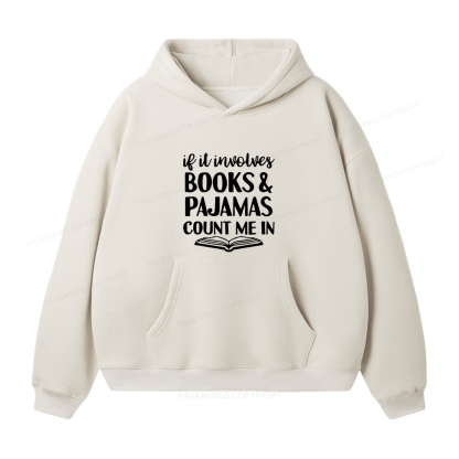 Pagewings Books And Pajamas Unisex Fleece Hoodie Set