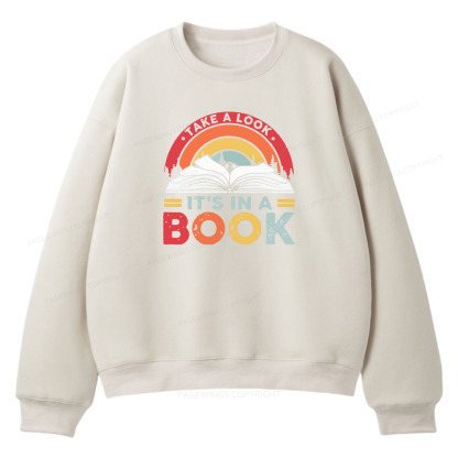 Pagewings Take A Look It's In A Book Unisex Fleece Sweatshirt Set 