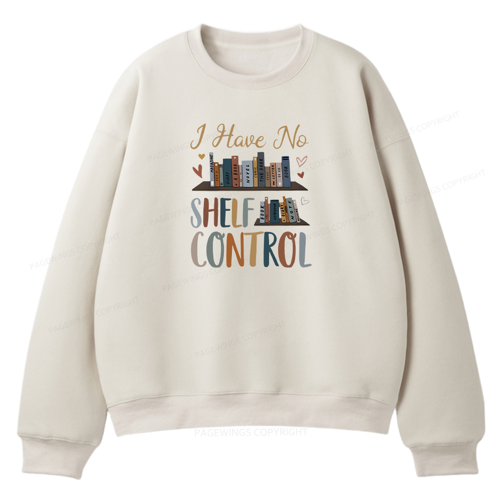Pagewings I Have No Shelf Control Unisex Fleece Sweatshirt Set 