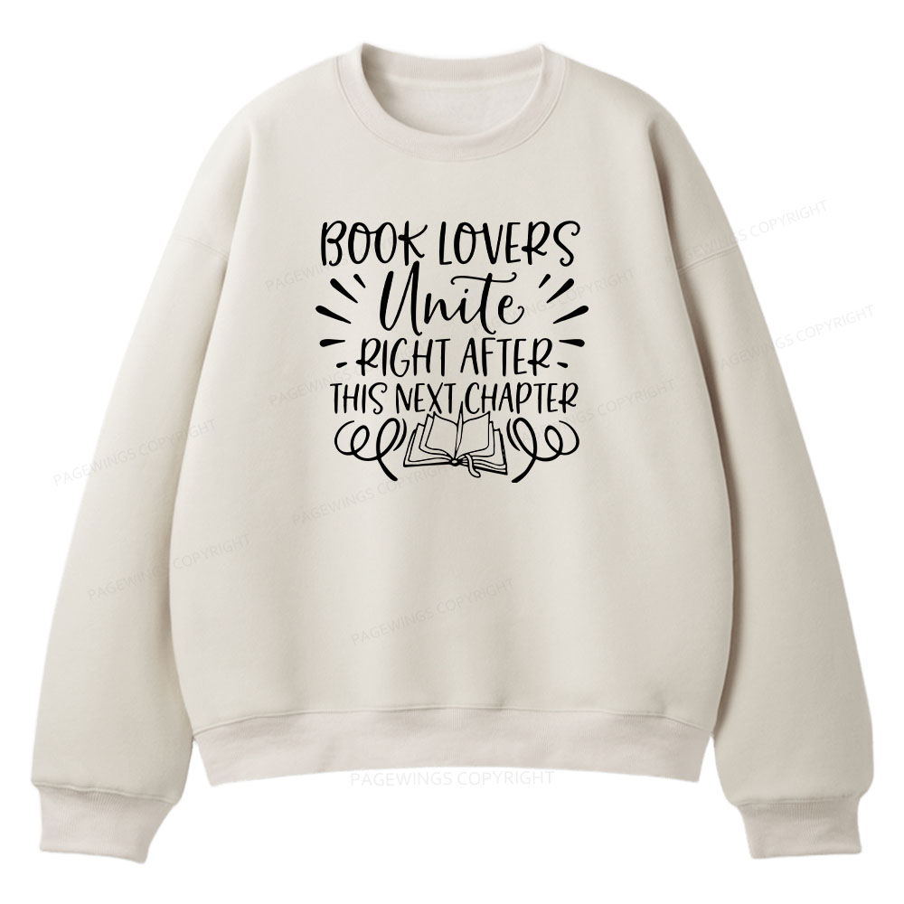 Pagewings Book Lovers Unite Unisex Fleece Sweatshirt Set 