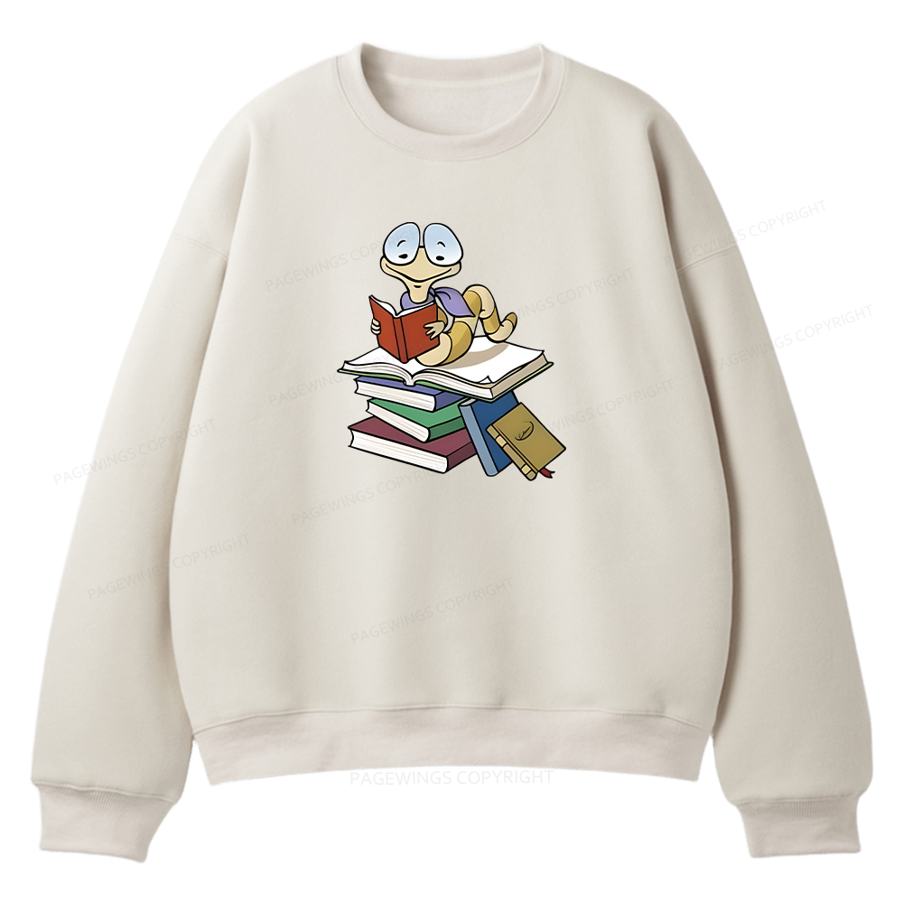 Pagewings Reading Snail and Book Unisex Fleece Sweatshirt Set 