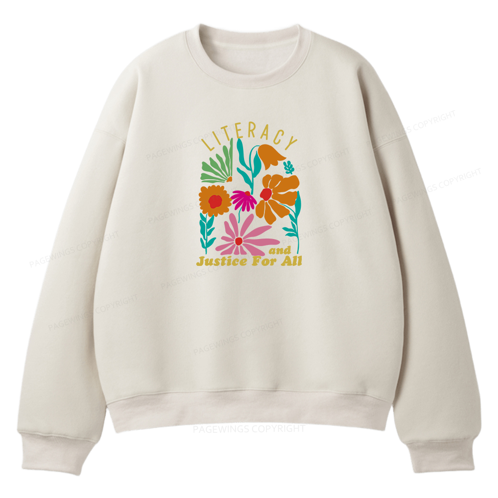 Pagewings Literacy And Justice Unisex Fleece Sweatshirt Set 