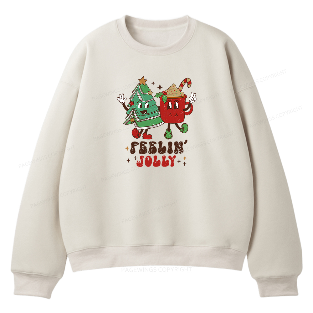 Pagewings Feeling Jolly Unisex Fleece Sweatshirt Set 