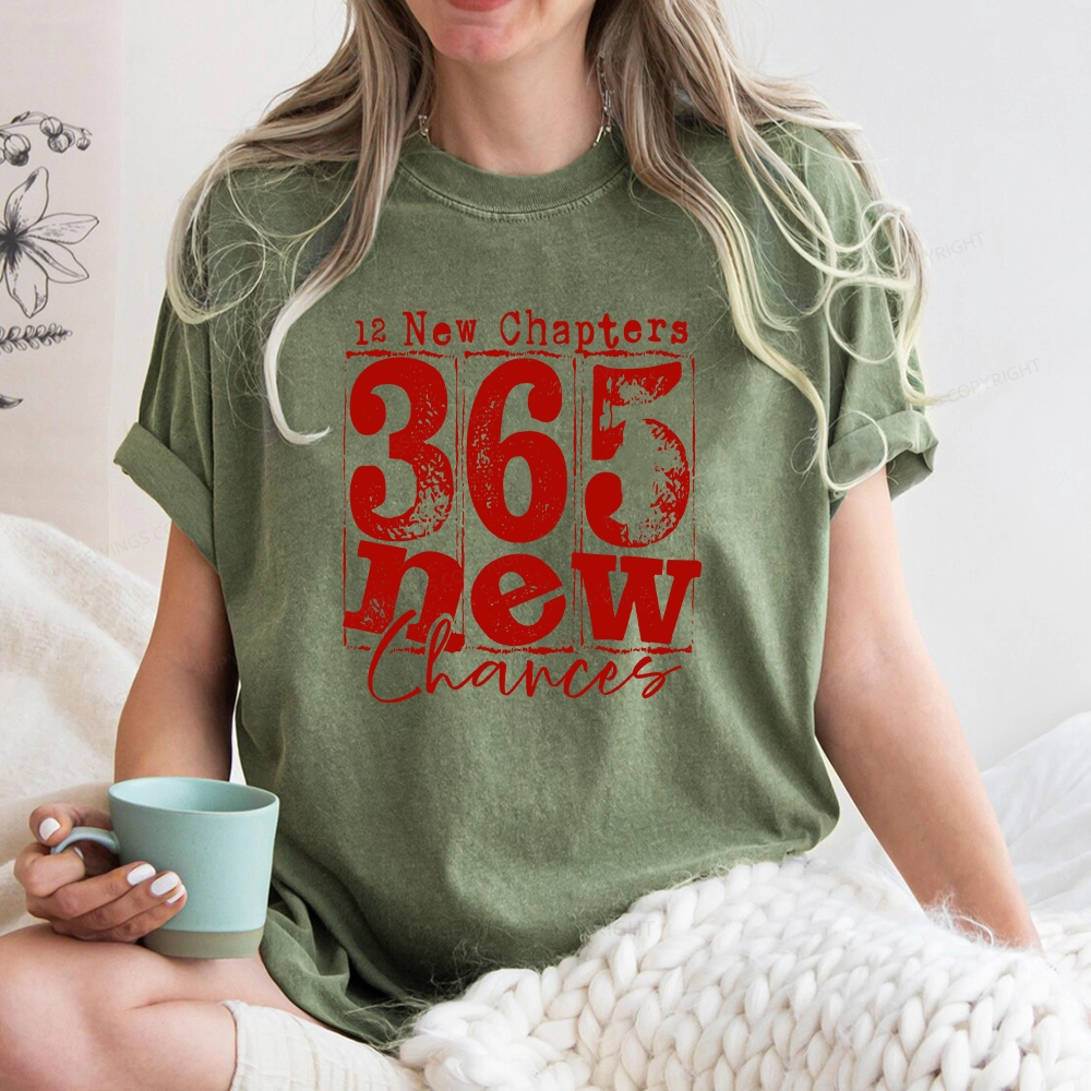 Pagewings 12 New Chapters 365 New Chances  Unisex Washed T-shirt