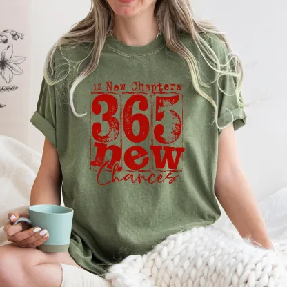 Pagewings 12 New Chapters 365 New Chances  Unisex Washed T-shirt