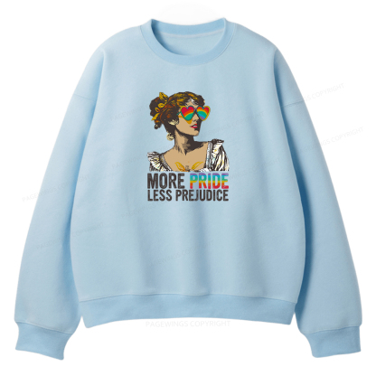 Pagewings More Pride Less Prejudice Unisex Fleece Sweatshirt Set 