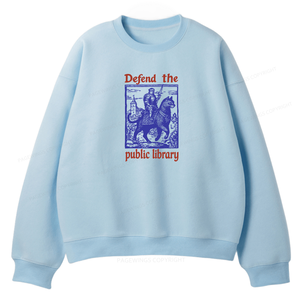 Pagewings Defend the Public Library Unisex Fleece Sweatshirt Set 