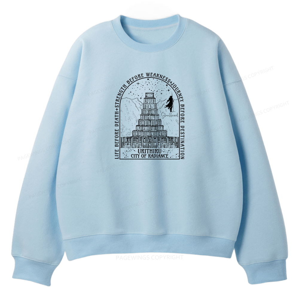 Pagewings Life Before Death Strength Before Weakness Unisex Fleece Sweatshirt Set 