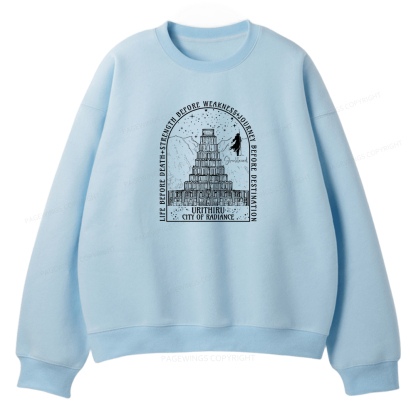 Pagewings Life Before Death Strength Before Weakness Unisex Fleece Sweatshirt Set 