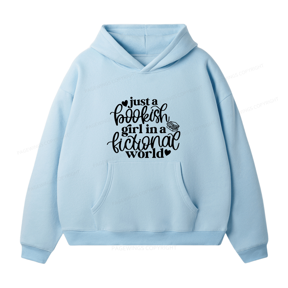 Pagewings Just A Bookish Girl In A Fictional World Unisex Fleece Hoodie Set