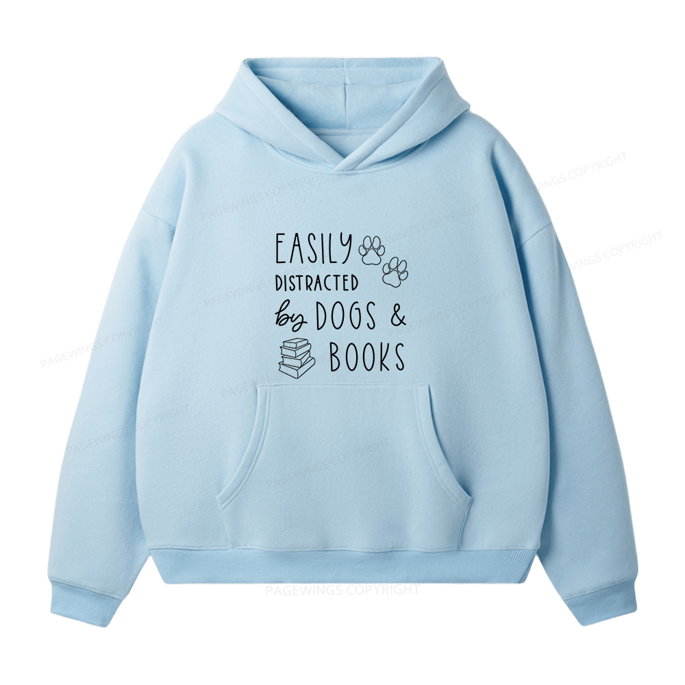 Pagewings Dogs And Books Unisex Fleece Hoodie Set
