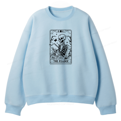 Pagewings Halloween The Reader Tarot Card Unisex Fleece Sweatshirt Set 