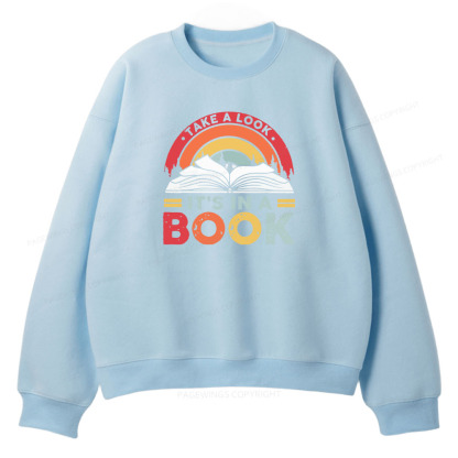 Pagewings Take A Look It's In A Book Unisex Fleece Sweatshirt Set 