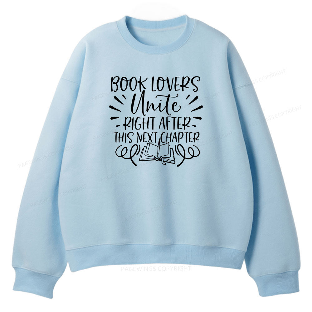Pagewings Book Lovers Unite Unisex Fleece Sweatshirt Set 