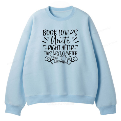 Pagewings Book Lovers Unite Unisex Fleece Sweatshirt Set 