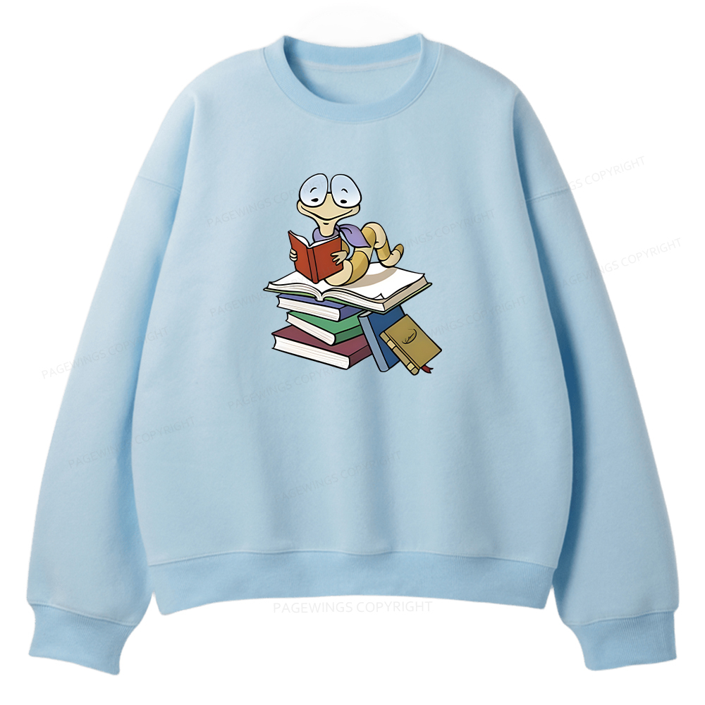 Pagewings Reading Snail and Book Unisex Fleece Sweatshirt Set 