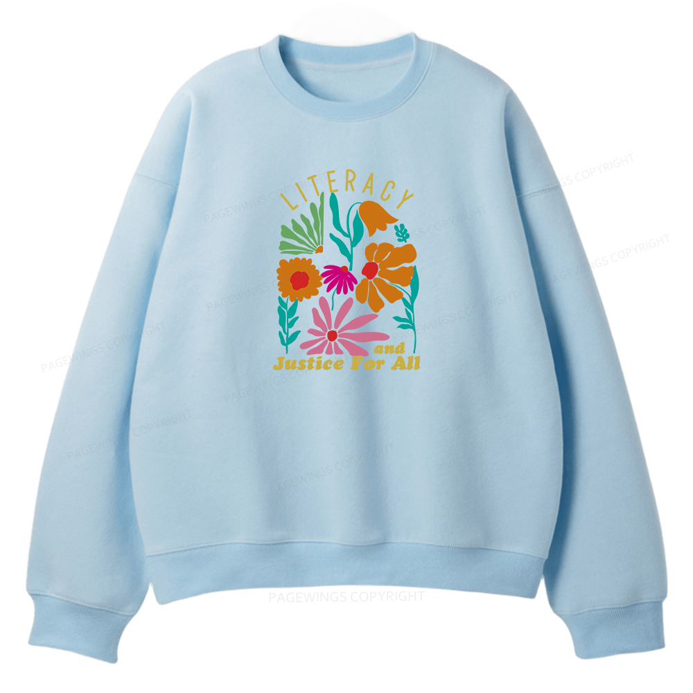 Pagewings Literacy And Justice Unisex Fleece Sweatshirt Set 