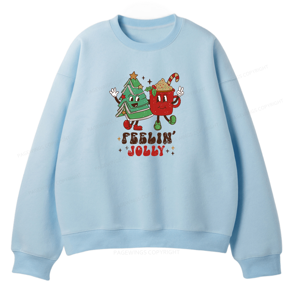 Pagewings Feeling Jolly Unisex Fleece Sweatshirt Set 