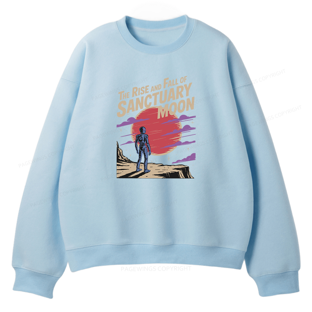 Pagewings The Rise And Fall Of Sanctuary Moon Unisex Fleece Sweatshirt Set 