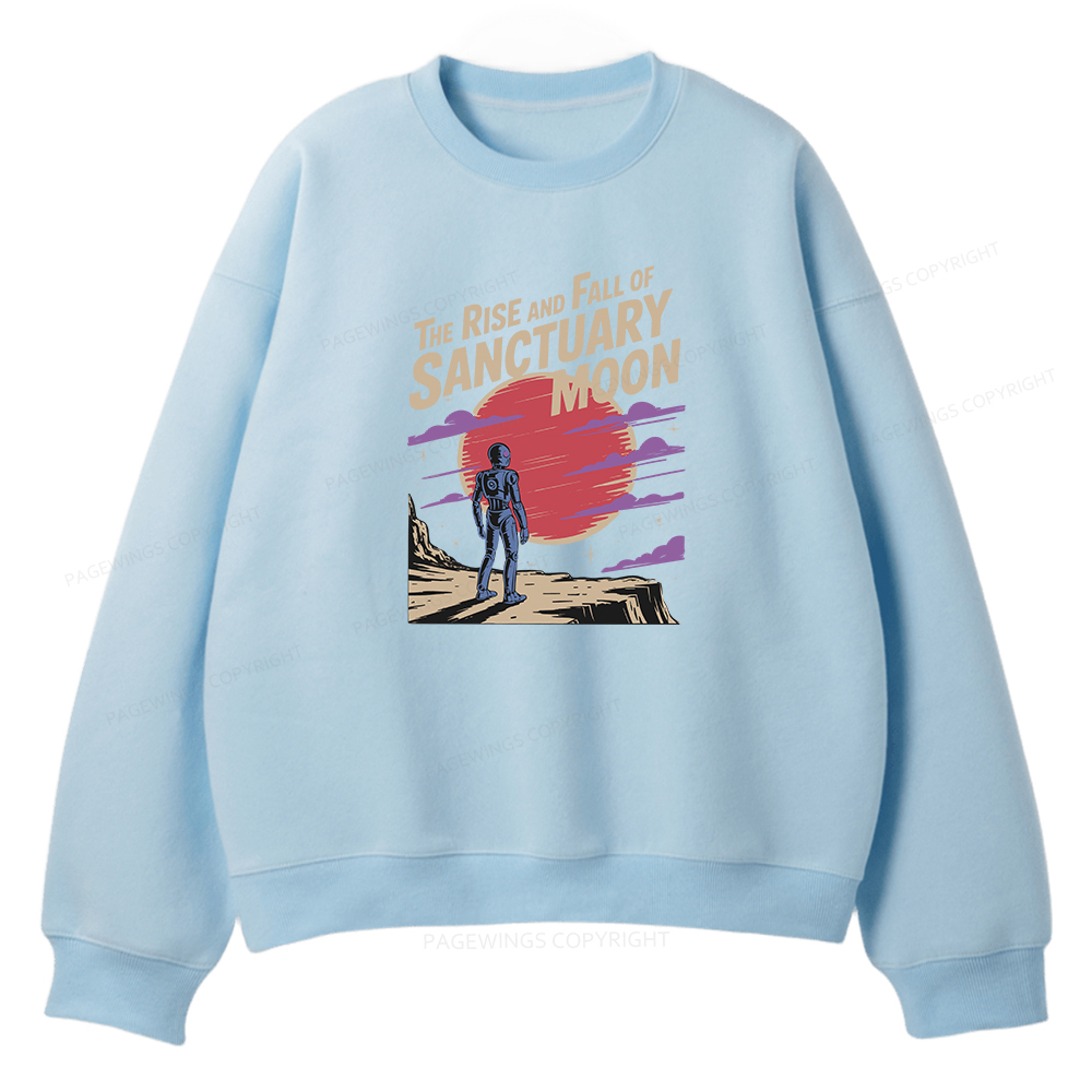 Pagewings The Rise And Fall Of Sanctuary Moon Unisex Fleece Sweatshirt Set 