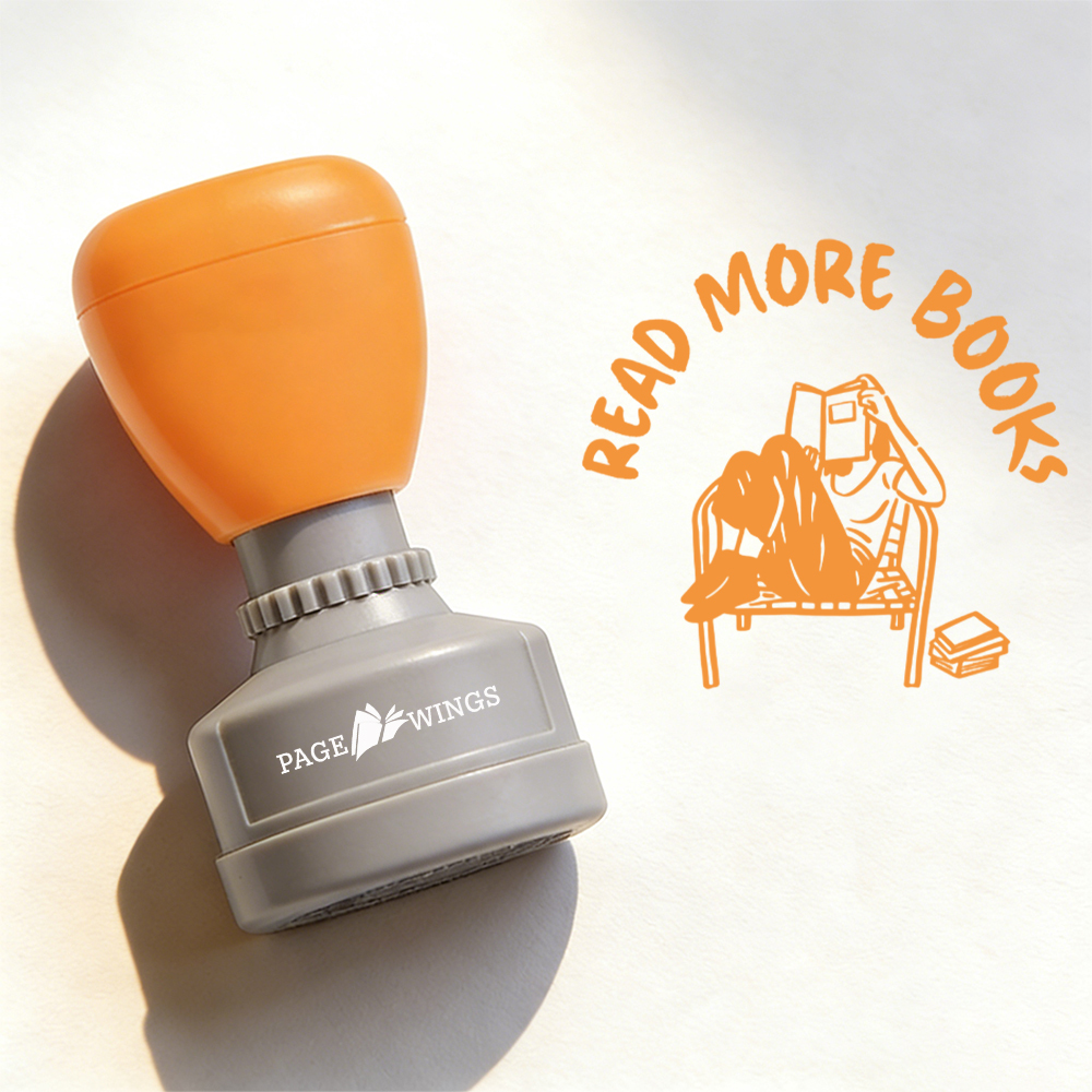 Pagewings Read More Books Stamp