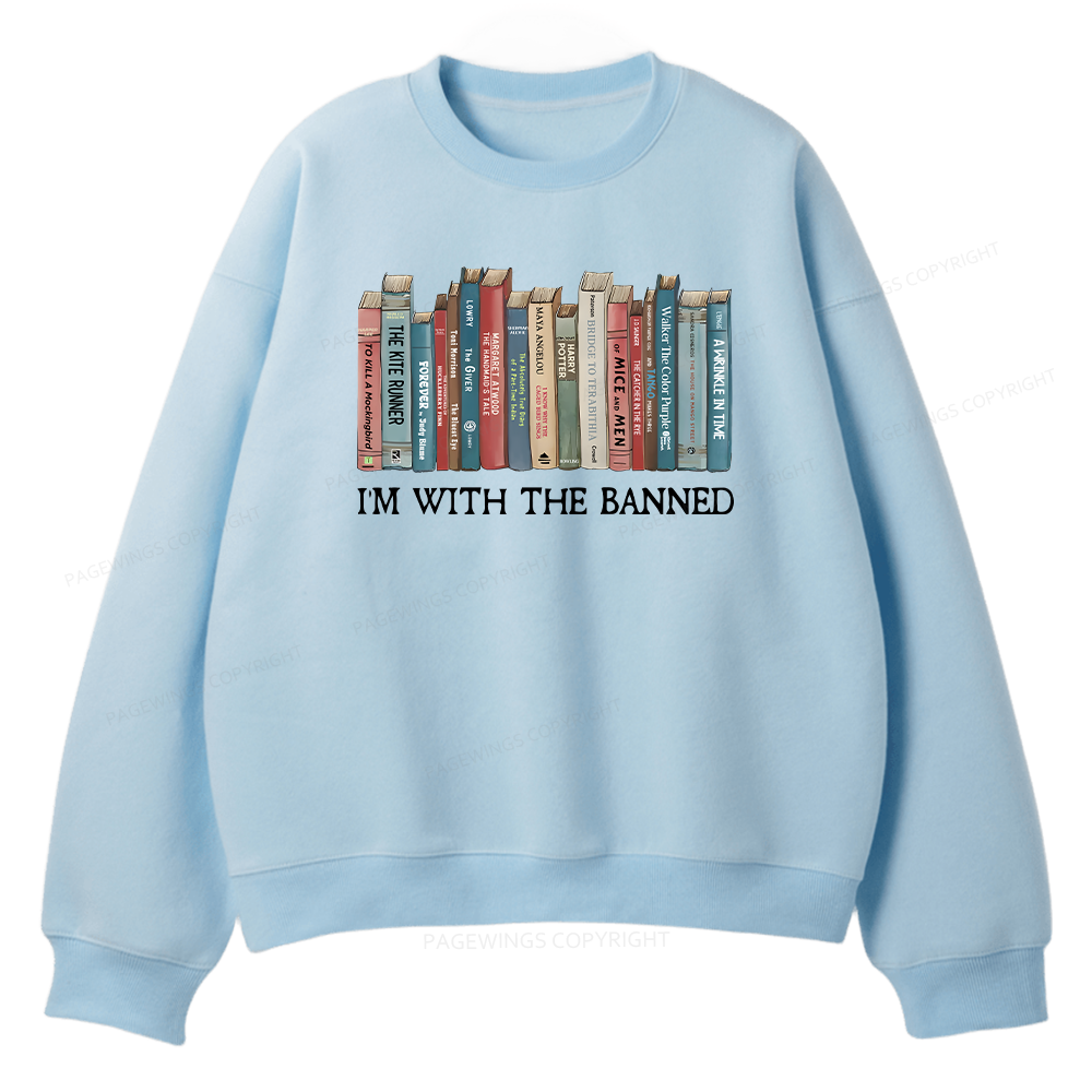 Pagewings I'm With The Banned Unisex Fleece Sweatshirt Set 