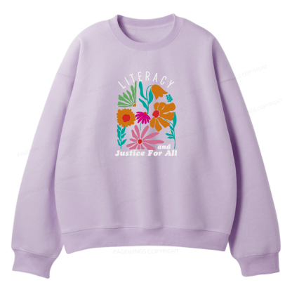 Pagewings Literacy And Justice Unisex Fleece Sweatshirt Set 