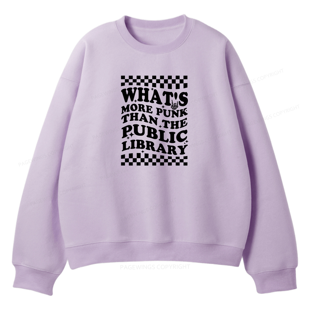 Pagewings Punk The Public Library Unisex Fleece Sweatshirt Set 