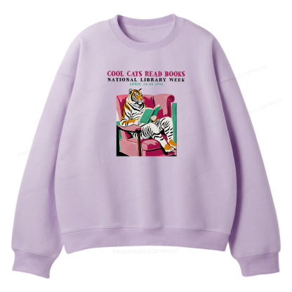 Pagewings Library Week Poster 1996 Unisex Fleece Sweatshirt Set 